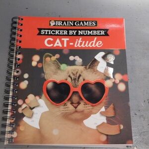 Brain Games Sticker Book Cat-itude NEW